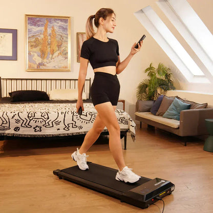 SlimFold Ultra-Quiet Treadmill – Slide-Under Bed/Closet, Space-Saving Portable Cardio