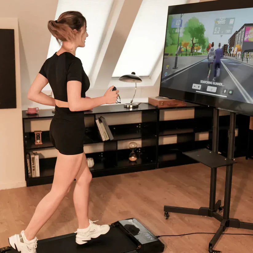 SlimFold Ultra-Quiet Treadmill – Slide-Under Bed/Closet, Space-Saving Portable Cardio