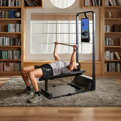 PowerTower 200 – All-in-One Cable Trainer + Squat Rack, Full-Body Home Gym