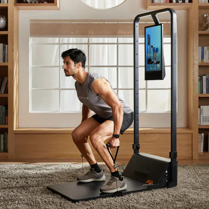 PowerTower 200 – All-in-One Cable Trainer + Squat Rack, Full-Body Home Gym